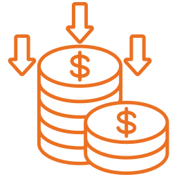 Cost-effective digital solutions icon