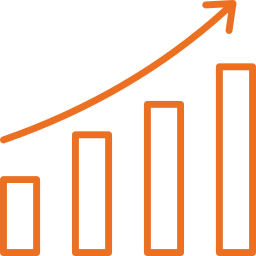 Scalable business growth icon