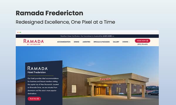 Ramada by Wyndham portfolio website design screenshot