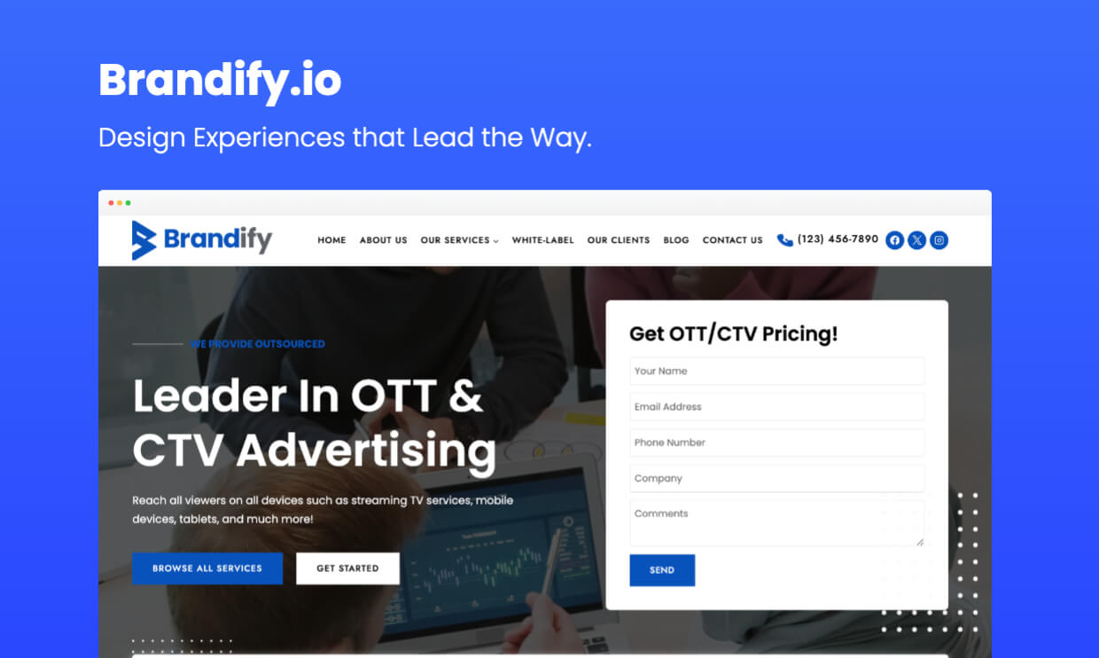 Brandify.io portfolio website design screenshot